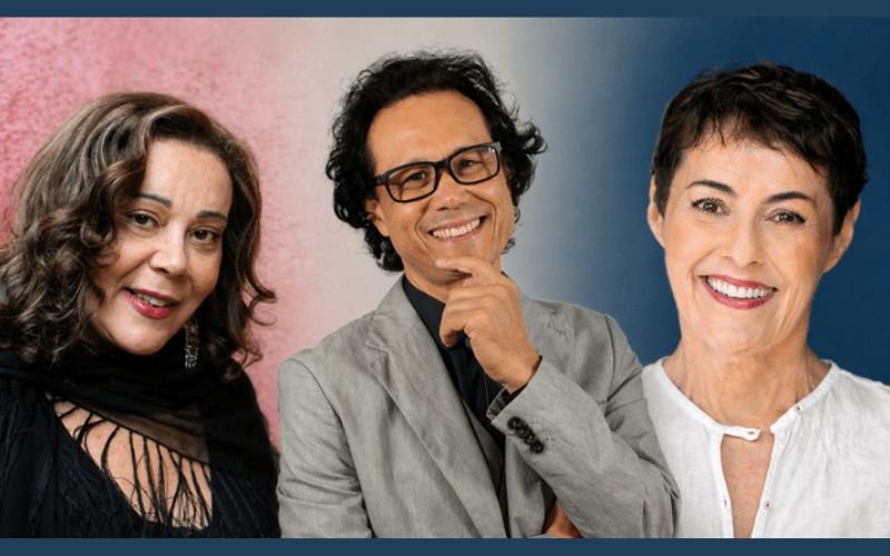 Ana de Hollanda, Rubens Kurin e Tania Malheiros em homenagem a Nelson Cavaquinho