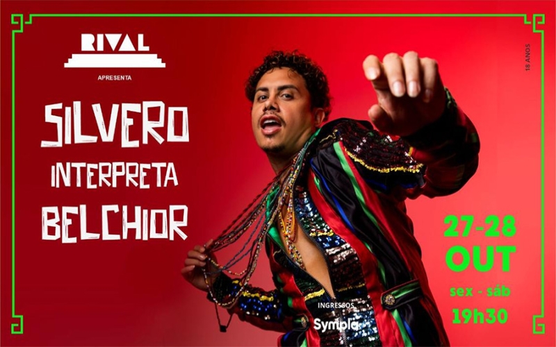 Silvero interpreta Belchior no Teatro Rival