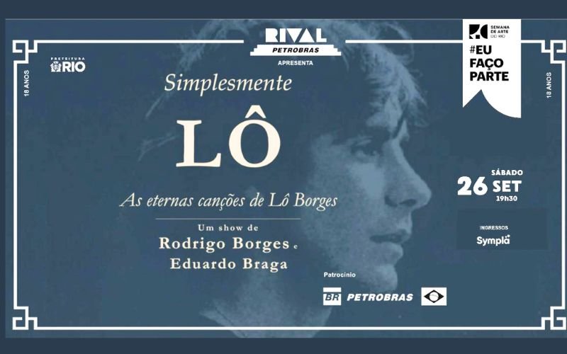 Rodrigo Borges no show “Simplesmente Lô – As Eternas Canções de Lô Borges”, no Rival