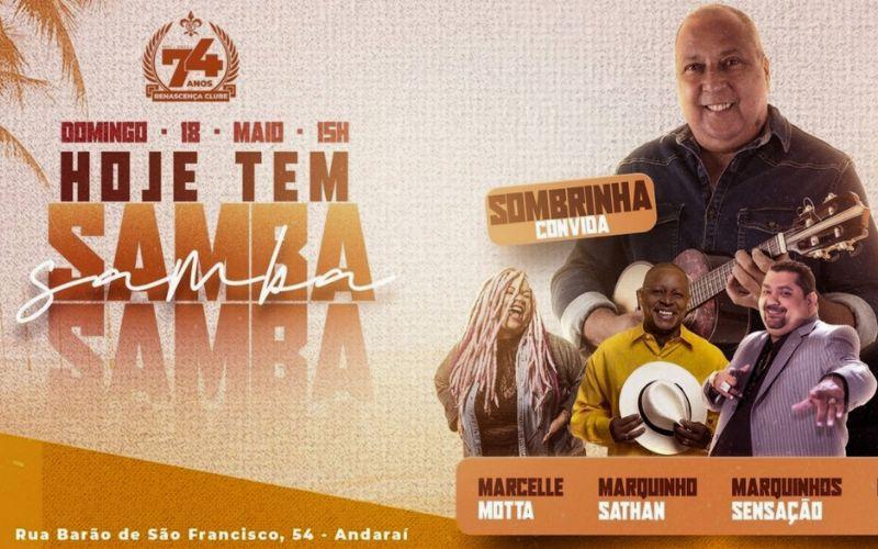 Sombrinha e convidados no Clube Renascença