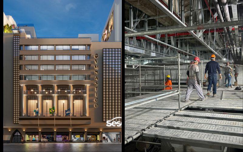 Teatro Sesc Ginástico está com 60% das obras concluídas
