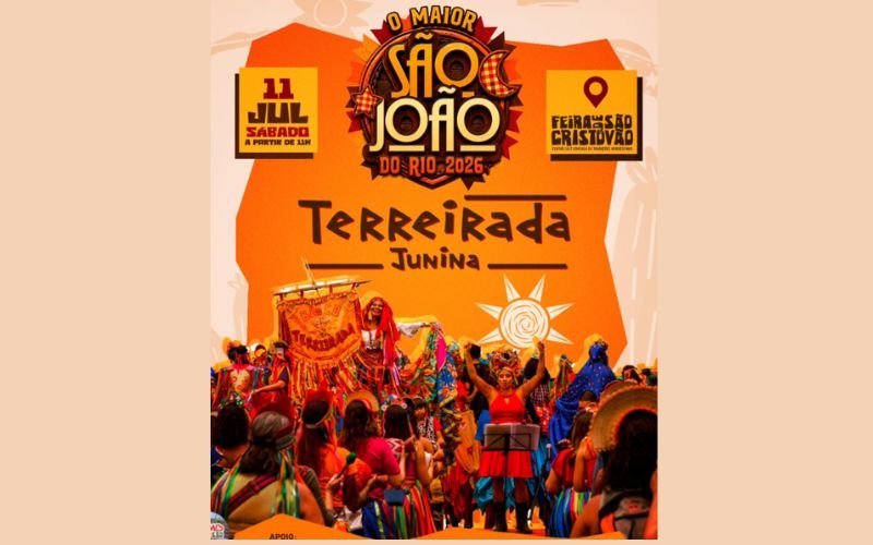 Feira de São Cristóvão recebe a Terreirada Junina com cortejo, quadrilha e show