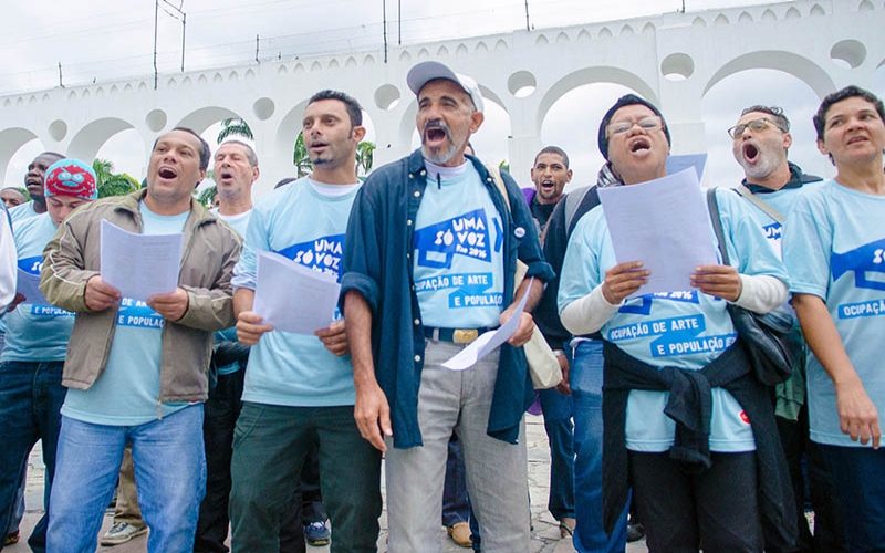 Corais Uma só Voz, compostos por moradores de rua