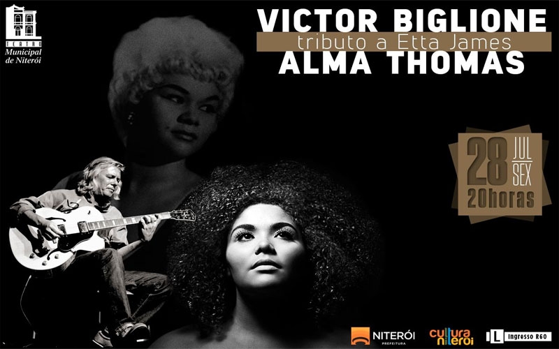 Victor Biglione e Alma Thomas no Teatro Municipal de Niterói