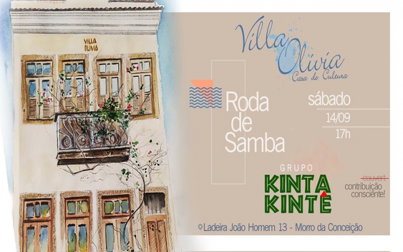 Roda de samba Kinta-Kintê na Villa Olivia